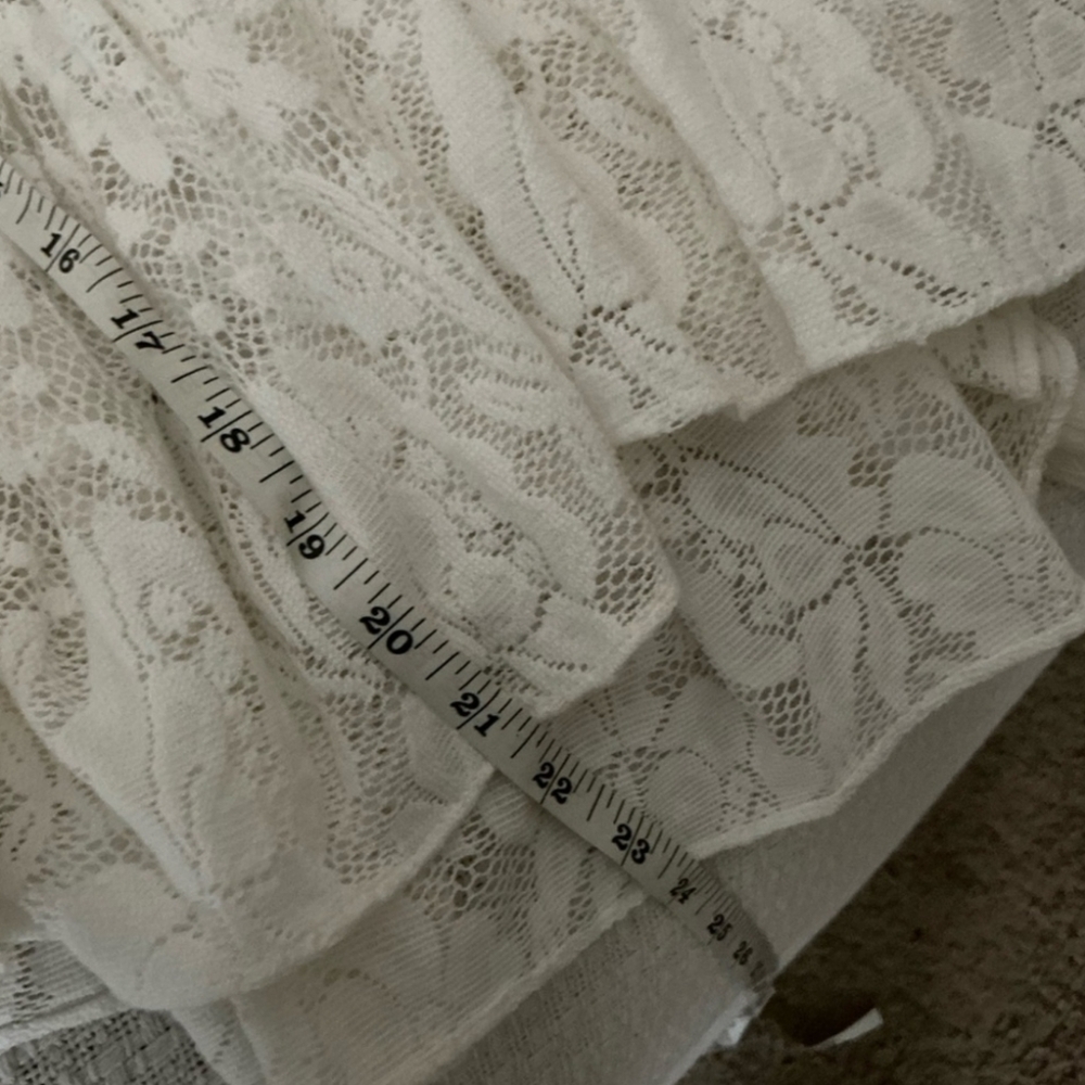 ANTHROPOLOGIE x Forever That Girl Ivory Lace Babydoll Boho Blouse NWT Small - Picture 10 of 14